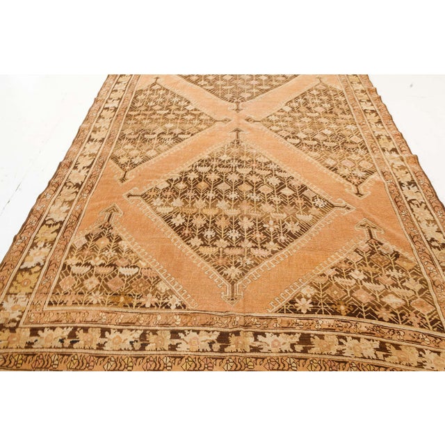 Beige Authentic 19th Century Russian Karabagh Gallery Handmade Wool Carpet For Sale - Image 8 of 8