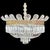 Large Italian Gilded Bronze and Crystal 6-Light Chandelier, 1960s For Sale - Image 6 of 16