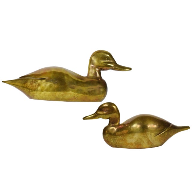 Vintage Brass Duck Wall Hanging Figurines a Pair Chairish