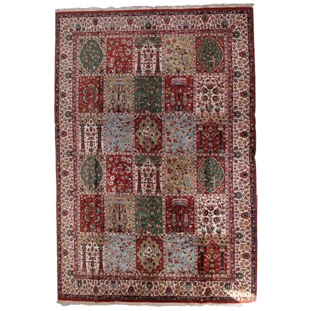 1970s Vintage Persian Qum Style Rug 8' X 11.5' For Sale - Image 13 of 13