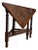Antique English Carved Oak Folding Side Table – Bobbin Turned Legs For Sale