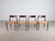 Beautiful and extremely rare set of four dining chairs from the traditional Danish manufacturer JL Mollers Mobelfabrik,...