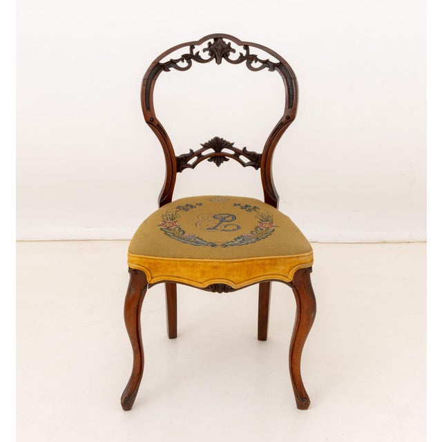 English Elizabeth II Needlepoint Upholstered Chairs, 4 For Sale - Image 3 of 13