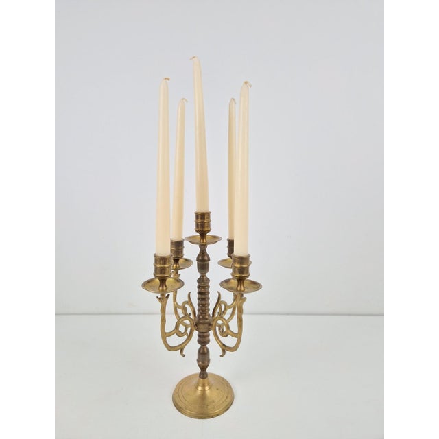 French Rustic Copper Candlestick, 1950 For Sale - Image 4 of 6