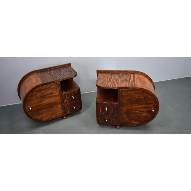 Art Deco Bedside Tables, Czechoslovakia, Set of 2 For Sale - Image 17 of 18