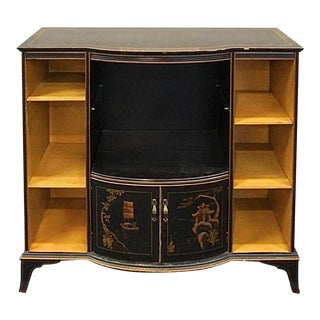 Ebonized Chinoiserie Bookcase For Sale