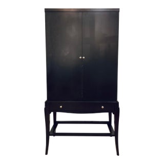 Century Modern Black Tribeca Bar Cabinet For Sale