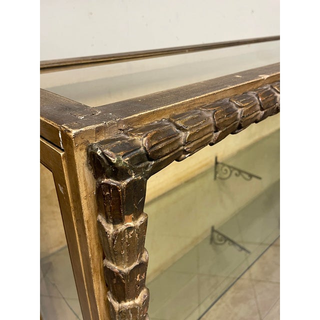 Vintage Display Cabinet with Carved and Gilded Wooden Frame, 1940s For Sale - Image 10 of 18