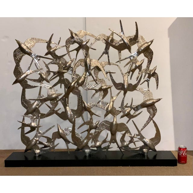 2020s John Richard Modern Large Scale Chrome Finished Swallow Sculpture For Sale - Image 5 of 6