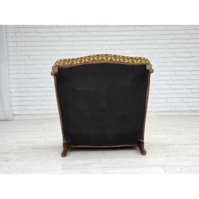 1950s Vintage Danish Relax Chair in Furniture Velour, 1950s For Sale - Image 5 of 18