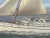 Gouache on board of the motor sailing yacht Patience Prudence by John Austin Taylor. The vessel is shown under full sail...