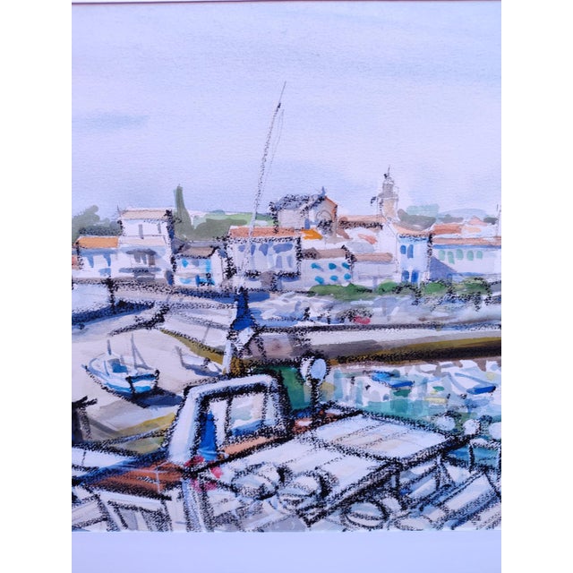 1990s Michel Roubille, L'Ile d'Yeu, 1996, Watercolor For Sale - Image 5 of 6