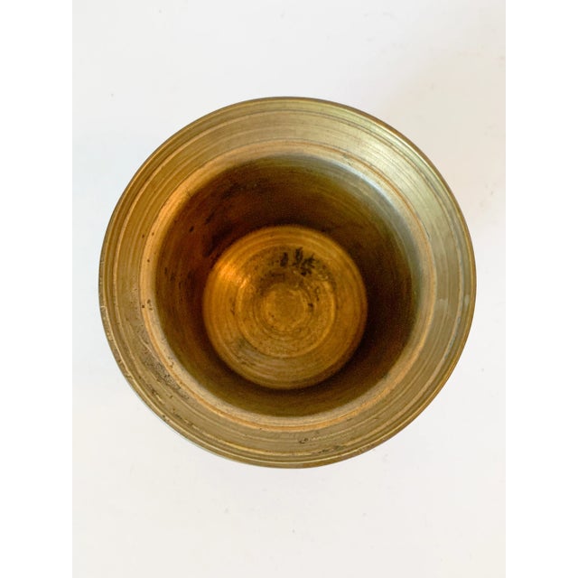 Bronze Antique Gilt Bronze Urn Mortar For Sale - Image 8 of 8
