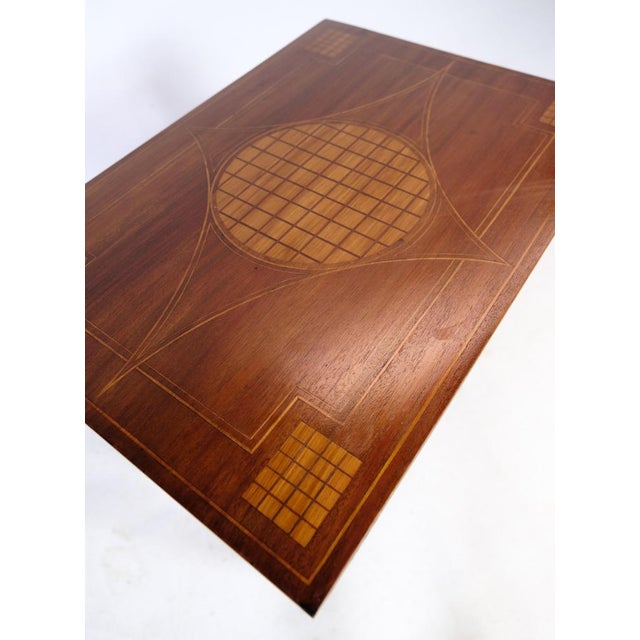 Wood Side Table in Mahogany & Walnut Marquetry, 1920s For Sale - Image 7 of 9