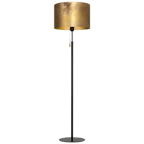 Metal Scandinavian Svep Floor Lamp in Black Raw Brass from Konsthandverk For Sale - Image 7 of 7