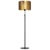 Metal Scandinavian Svep Floor Lamp in Black Raw Brass from Konsthandverk For Sale - Image 7 of 7