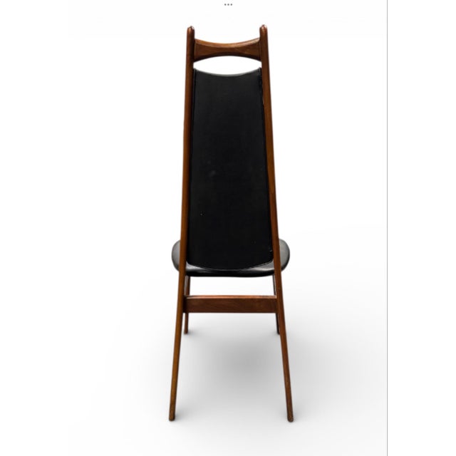 Mid 20th Century Mid 20th Century A Set of 6 Vintage Very Rare Find High Back Dining Chairs Attributed to Adrian Pearsall For Sale - Image 5 of 8