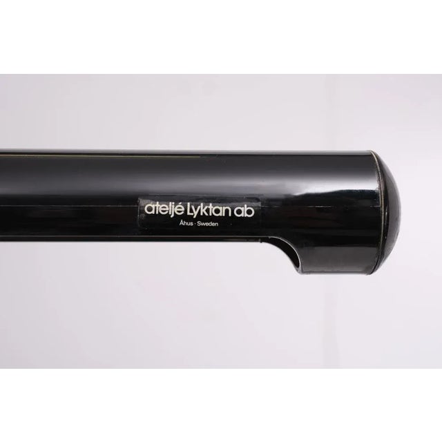 Very nice black tube desk lamp Design by Anders Pehrson for Atelje Lykan,1960s, Sweden. signed. Good condition. This piece...
