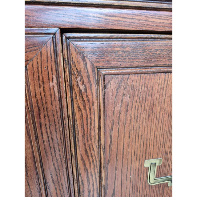 1970s Henredon Artefacts Gentleman’s Chest in Warm Oak Finish For Sale - Image 10 of 16