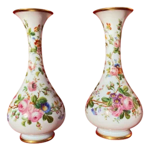 Opaline Vases, Set of 2
