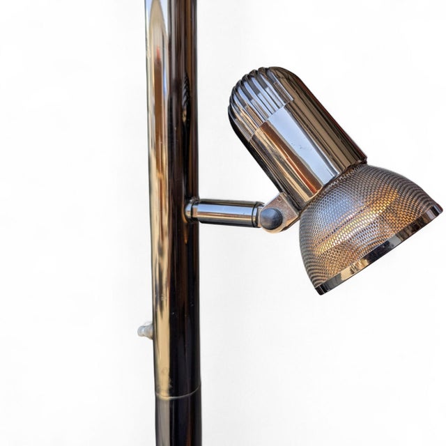 1970s 1970s Chrome Floor Lamp With Three Adjustable Spotlights, Mid-Century For Sale - Image 5 of 18