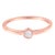 Contemporary 14K Rose Gold Plated .925 Sterling Silver Miracle Set Diamond Ring (1/20 Cttw, J-K Color, I1-I2 Clarity) - Size 7 For Sale - Image 3 of 6