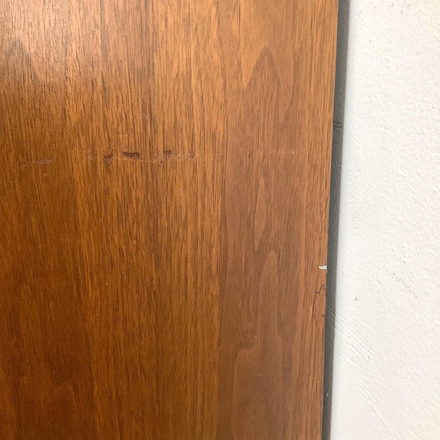 Vintage Mid-Century Modern Walnut Dresser With Sculpted Wood Pulls and Mirror For Sale - Image 10 of 12