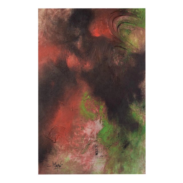 Abstract Composition, Late 20th Century, Oil on Canvas For Sale