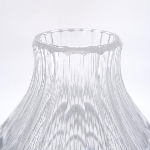 Vintage Model Artichoke Clear Crystal Vase from Val Saint Lambert, 1960 For Sale - Image 9 of 12