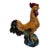 Large Vintage Ceramic Rooster Figurine in the Style of Italian Majolica For Sale