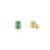 Not Yet Made - Made To Order Modern Style 1.83 Ct Emerald Stud Earrings With Natural Diamonds in 18k Gold- A Pair For Sale - Image 5 of 13