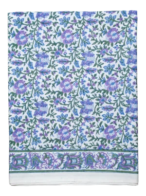 Aria Fitted Sheet, Queen - Lavender & Blue