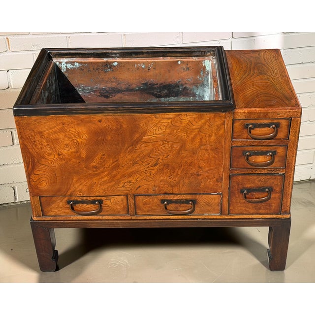 Japanese Antique Japanese Hibachi Side Table For Sale - Image 3 of 7
