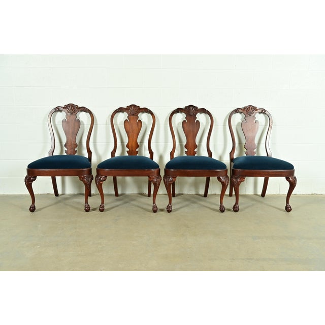 Smith & Watson Georgian Carved Mahogany Dining Chairs, Set of Four For Sale - Image 14 of 14