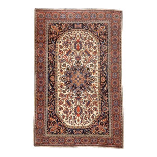 Antique Persian Farahan Sarouk Rug 4'6'' X 6'7'' For Sale