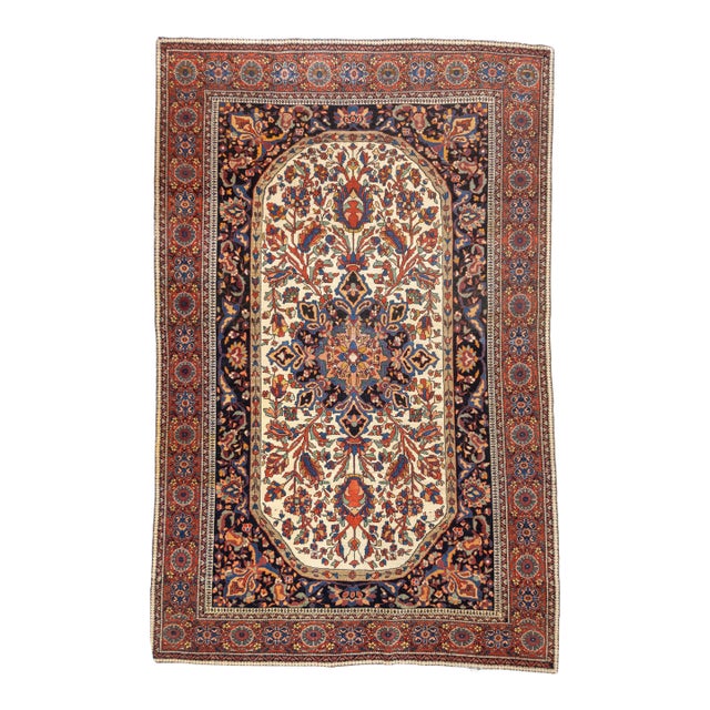 Antique Persian Farahan Sarouk Rug 4'6'' X 6'7'' For Sale