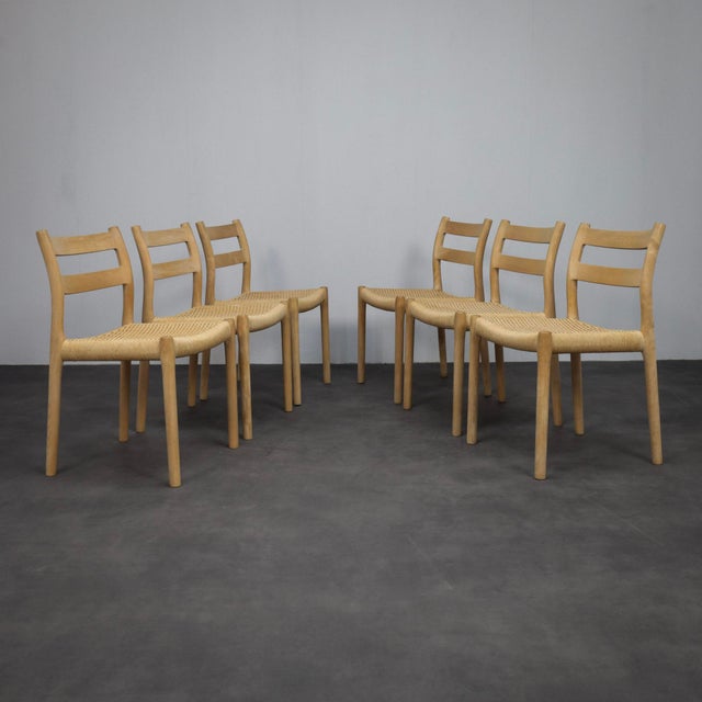 Mid-Century Modern Model 84 Dining Chairs by Niels Otto (N. O.) Møller for J.L. Møllers, 1970s, Set of 6 For Sale - Image 3 of 14
