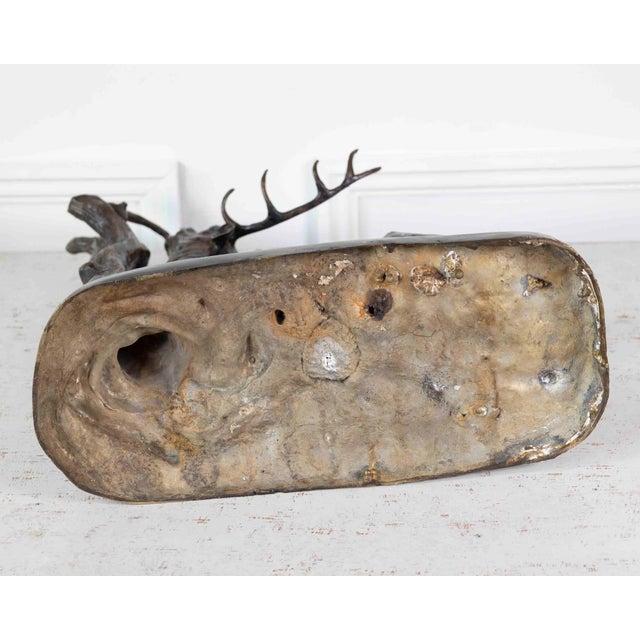 Large Bronze Animal Group – Rutting Stag – Late 19th Century. For Sale - Image 4 of 12