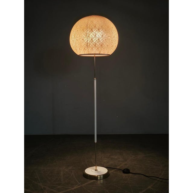 Mid-Century German Floor Lamp with Globe Shade, 1960s For Sale - Image 3 of 13