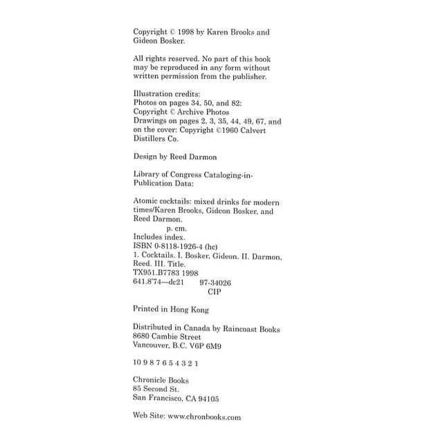 Modern Atomic Cocktails: Mixed Drinks for Modern Times Book For Sale - Image 3 of 5