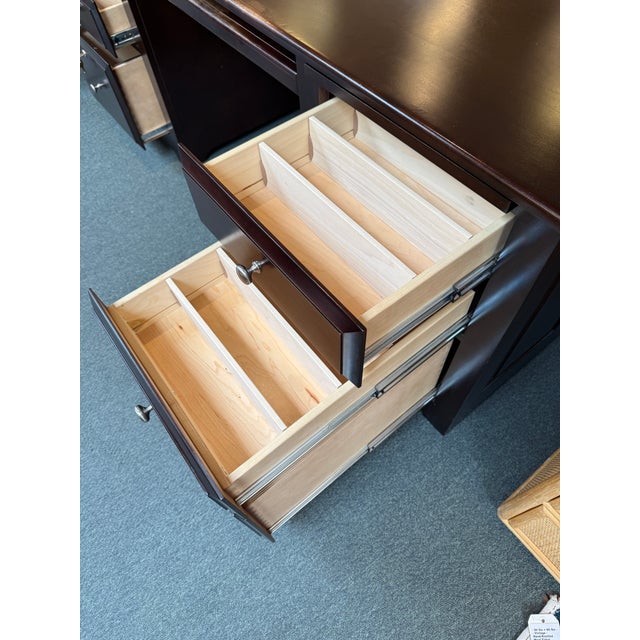 Pederesen's Furniture Company Executive Desk With Locking Key For Sale - Image 13 of 13