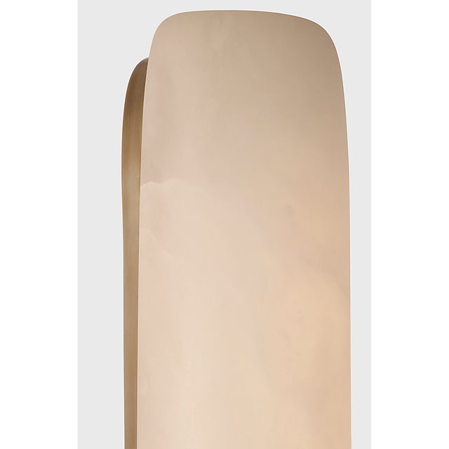 Kelly Wearstler for Visual Comfort Signature Formosa 20" Linear Sconce in Alabaster and Antique-Burnished Brass For Sale In Houston - Image 6 of 9