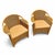 2 x Wicker and Bamboo Patio Chair / 1980s / Faux suede / Alcantara Height 80Width 80Depth 70Seat height 43 cm