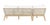 Cypress Teak Wood 2-Piece Left Arm Chaise Outdoor Sectional - Beige For Sale In Chicago - Image 6 of 13