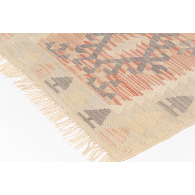 1960s Soft Peach & Grey Boho Decor For Sale - Image 4 of 9
