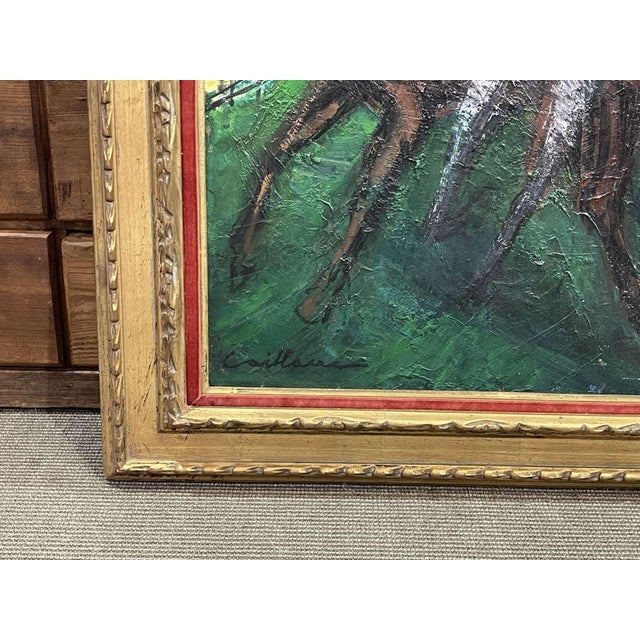 Rodolphe Caillaux, Horses Running, 1980s, Oil on Canvas, Framed For Sale - Image 7 of 8