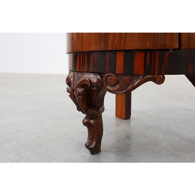 Art Deco Walnut and Marble Nightstands, Italy, 1920s, Set of 2 For Sale - Image 13 of 18
