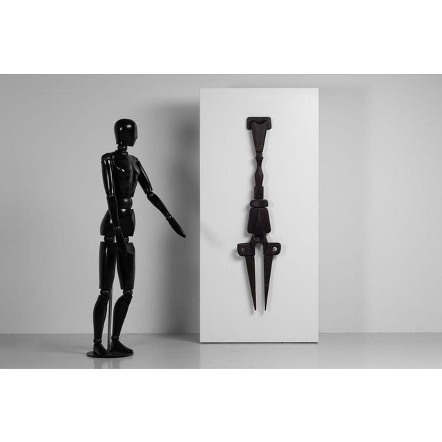 Modern Ferdinand Vonck, Abstract Wall Sculpture, 1959, Wood For Sale - Image 3 of 18