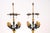 Traditional Pair of Monumental Patinated Bronze and Gilt Bronze Candelabra Lamps, Empire Style For Sale - Image 3 of 14