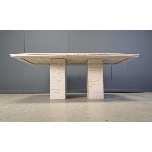 Brown Vintage Marble Dining Table, 1970s For Sale - Image 8 of 14